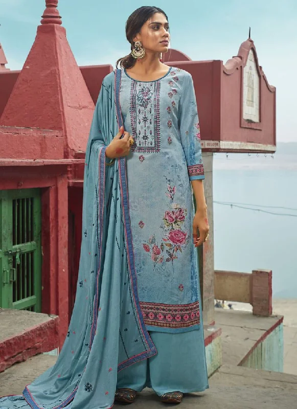 Sky Blue Maslin Palazzo Dress Tunics Bestseller popular