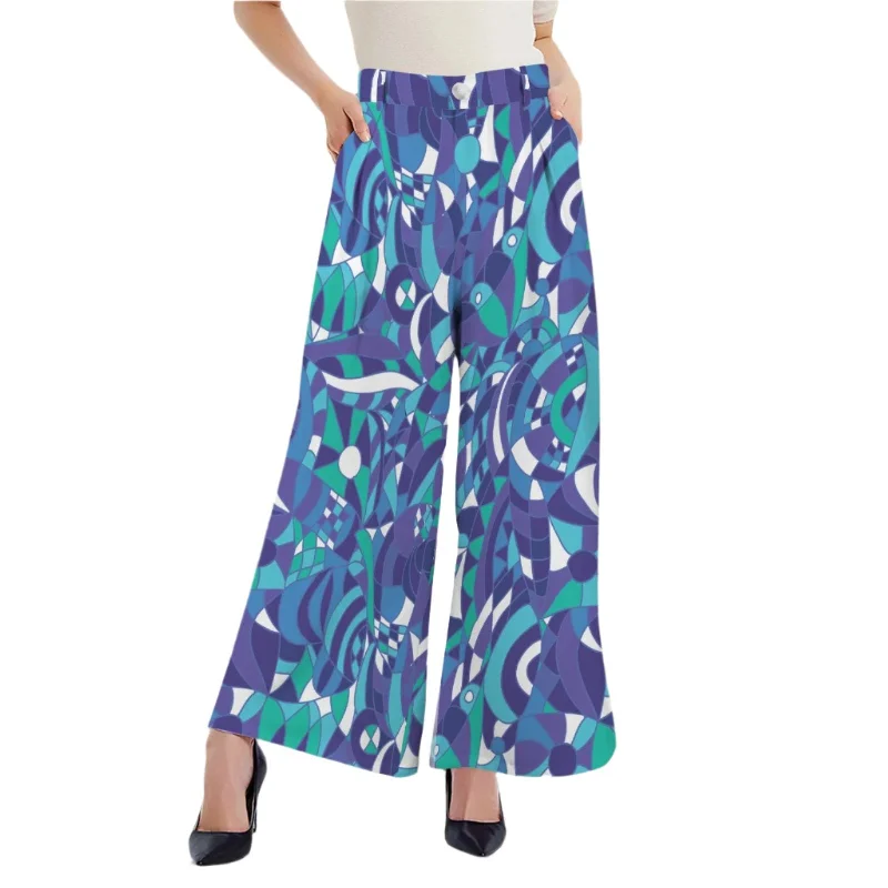 Kume High Rise Wide Leg Pants Fashionable Sporty Pants