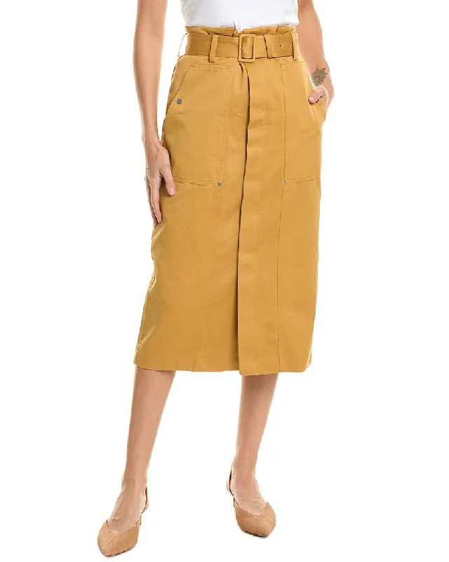 A.L.C. Maia Midi Skirt leather skirt bold