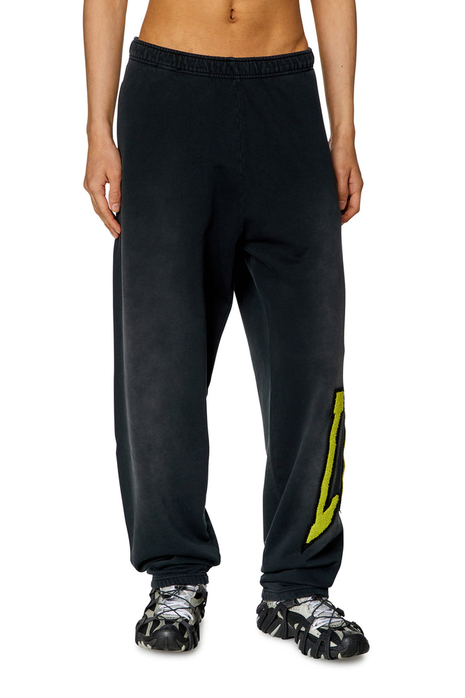 College track pants with LIES patches Chic Wool Trousers