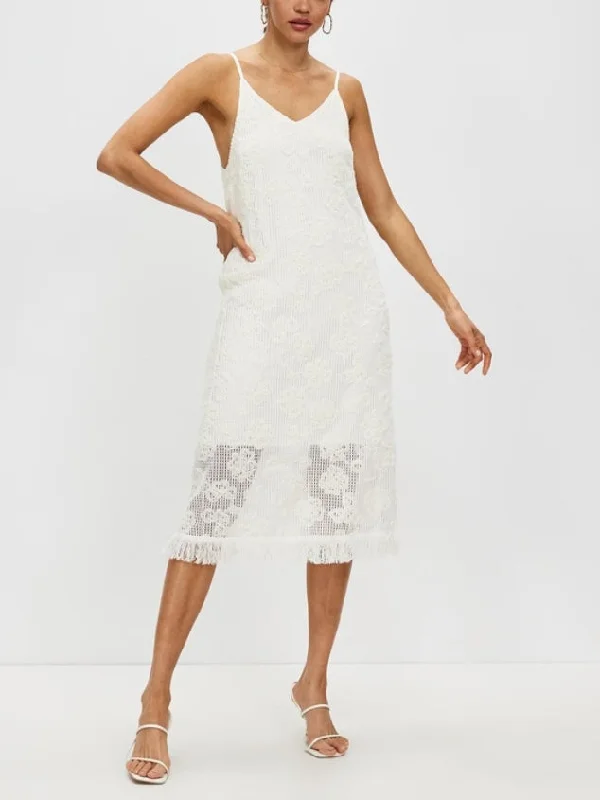Women Sleeveless Lace Floral Loose Swing Dresses by Kaja Clothing - Hetty Dress