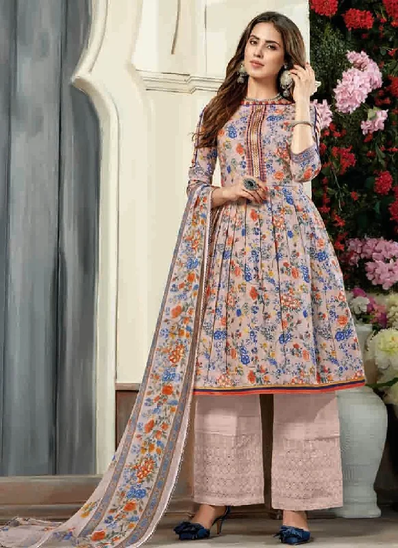 Beige Pure Cotton Palazzo Dress Tunics Distressed trendy