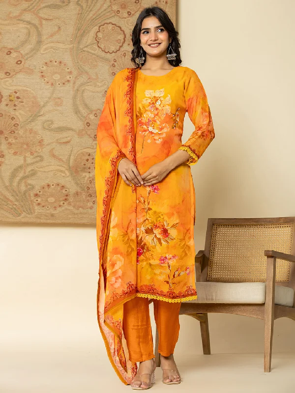 Yufta Pure Oragnza Kurta Set With Pant And Organza Dupatta Comes With Cotton Lining And Intricate Handwork Chic Checkered Pants