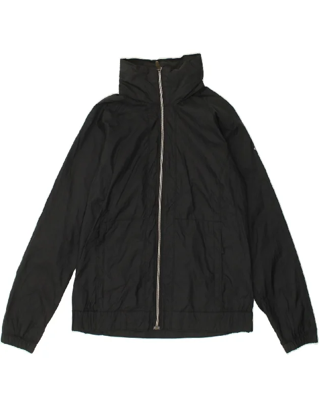 COLUMBIA Womens Rain Jacket UK 12 Medium Black Polyamide Faux Fur Jacket Real Fur Jacket Shearling Jacket