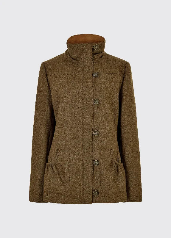 Bracken Tweed Jacket - Plain Oak Toggled Jacket Drawstring Jacket Belted Jacket