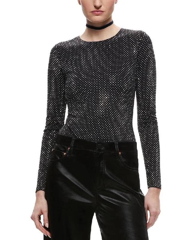 alice + olivia Taeyn Embellished Bodysuit Stylish High-Waisted Bodysuit