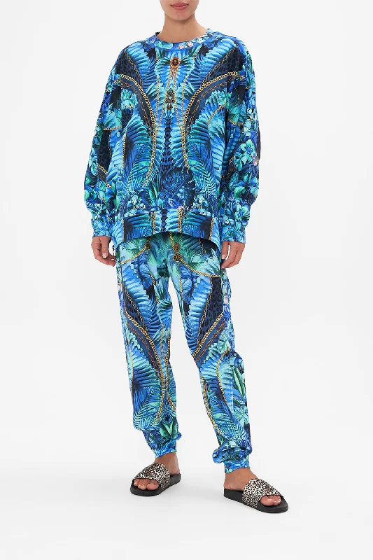 SIDE ZIP CONTRAST STRIPE OVERSIZED SWEATER SONG OF THE JUNGLE Slim Fit Regular Fit Oversized