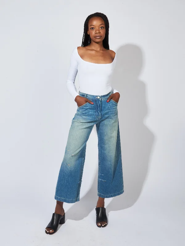 White El Tigre L/S Bodysuit Stylish Mesh Bodysuit with Straps