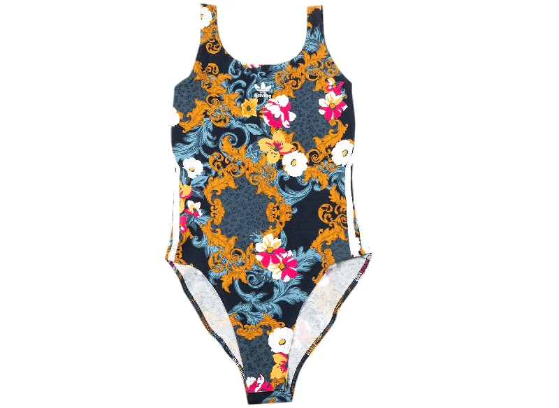 HER Studio London x adidas Women's Floral Bodysuit Fashionable Bodysuit with Snaps