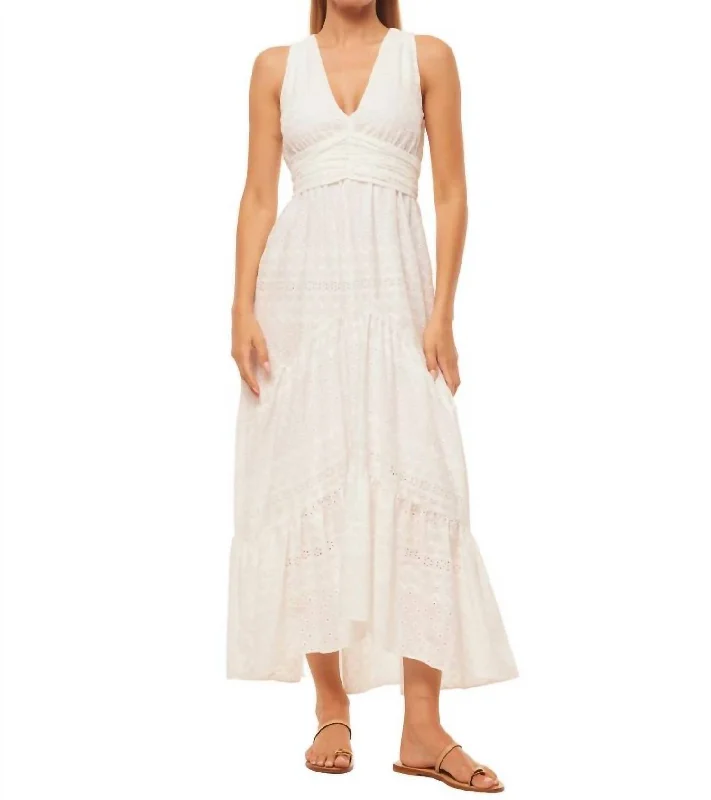 Ksenia Eyelet Dress In White