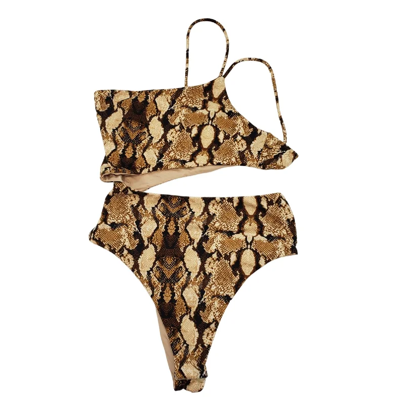 Superdown Talia Cut-Out Snake Bodysuit Size Medium Comfortable T-shirt Bodysuit