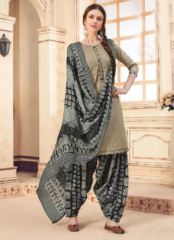 Beige Pure Jam Jacquard Patiyala Dress Tunics Fashionable chic