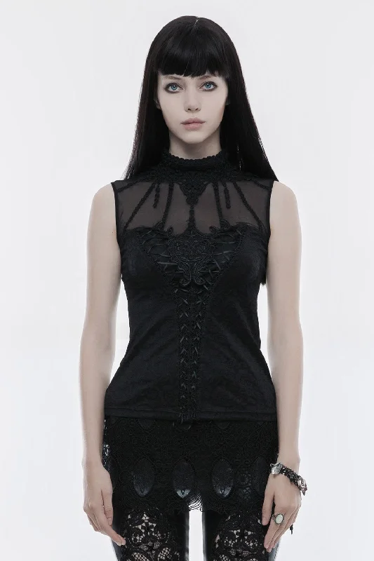 Night Ritual Embroidered Tank Top strapless tank top