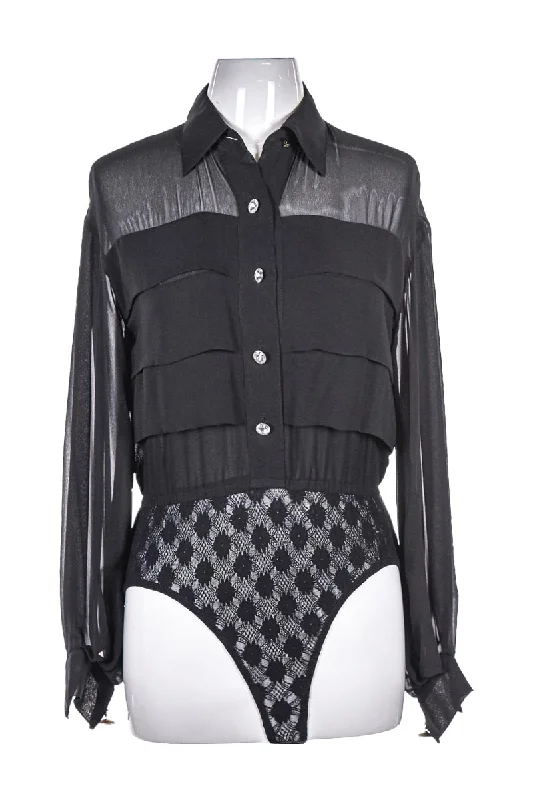 A.J. Bari Bodysuit Comfortable Lace Bodysuit Top
