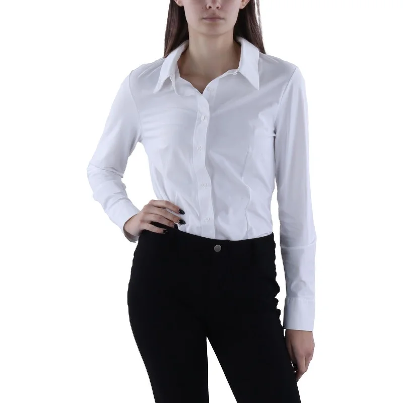 Womens Collared Thong Bodysuit Trendy Scoop Neck Bodysuit