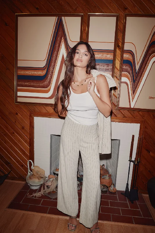 Lander White Tank silver tank top