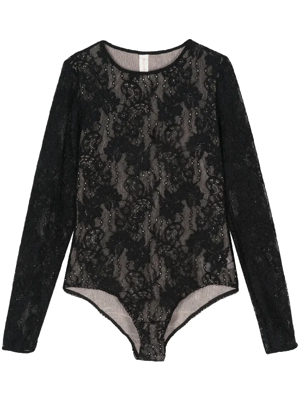 Zimmermann Women's Lace Bodysuit, Black, 0 Trendy Sleeveless Bodysuit