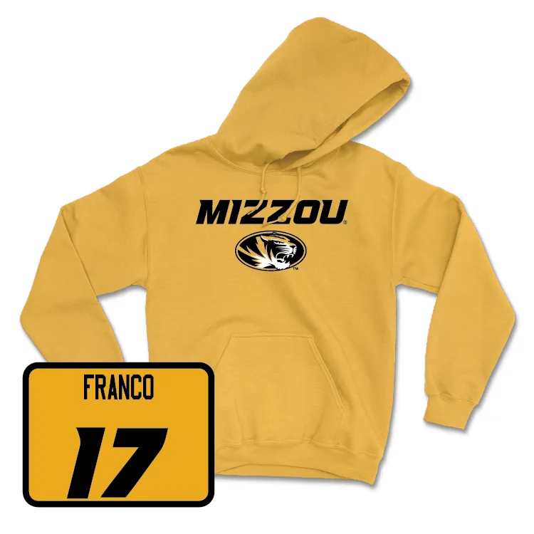 Gold Women's Volleyball Mizzou Hoodie - Naomi Franco Hoodie with Contrast Stitching Detailed Premium