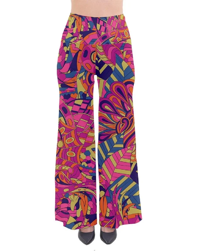 Lina High Waisted Palazzo Pants Lightweight Linen Pants