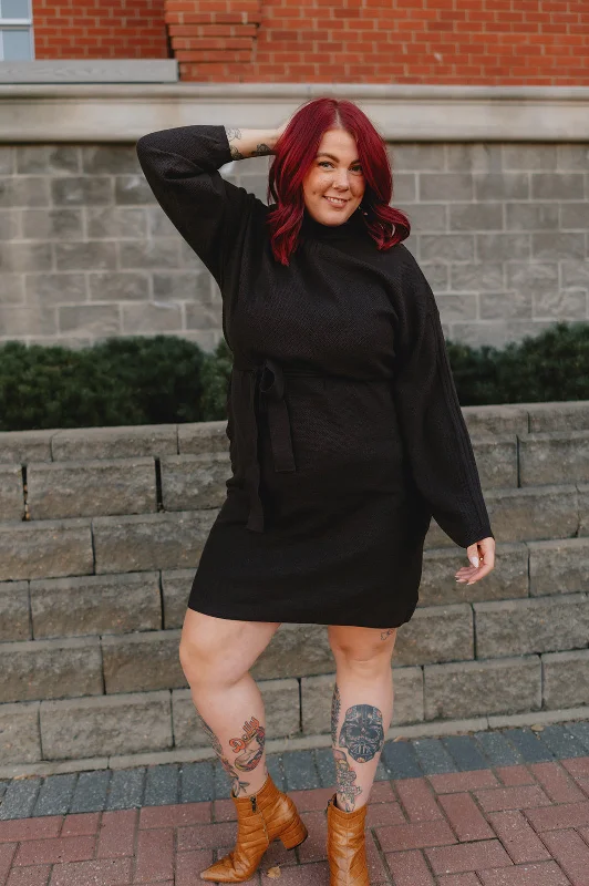 The Cepira Sweater Dress - Coffee Bean Terry Terry Cloth Terry Knit