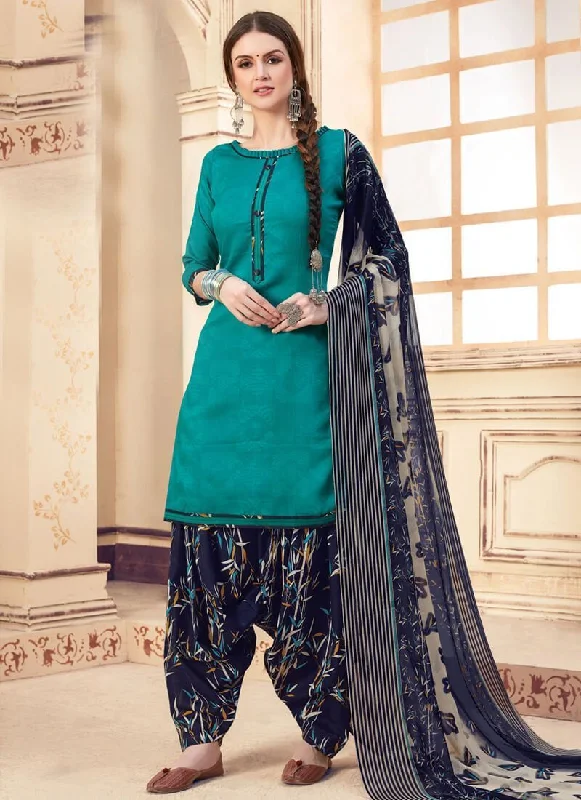 Sea Green Pure Jam Jacquard Patiyala Dress Tunics Luxurious high-end