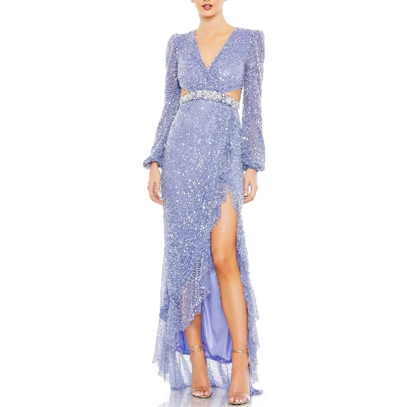 Womens Cut-Out Long Evening Dress