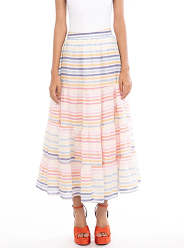 Agatha Skirt in Candy Stripe spandex blend skirt
