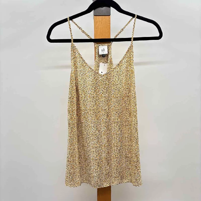 CABI Women's Size S Yellow Print Tank vibrant tank top