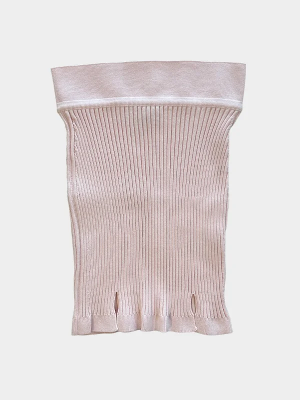 Ribbed Slim Skirt zip skirt side