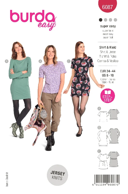 Burda X06087 Misses Dress Tunics Business professional