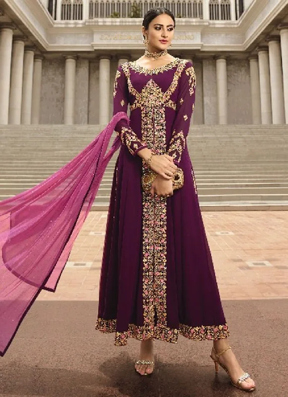 Rani Anarkali style Straight Georgette Dress Tunics Top rated