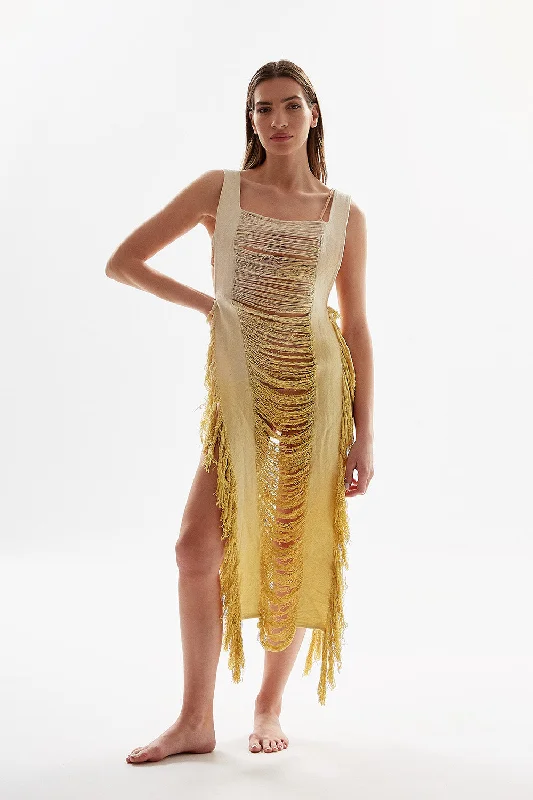 OMBRERE TANK sheer tank top