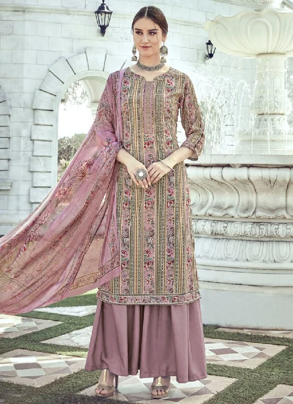Multi Pure Crepe Palazzo Dress empire Waist empire