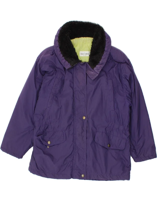 VINTAGE Womens Windbreaker Jacket UK 18 XL Purple Mesh Jacket Canvas Jacket Denim Jacket