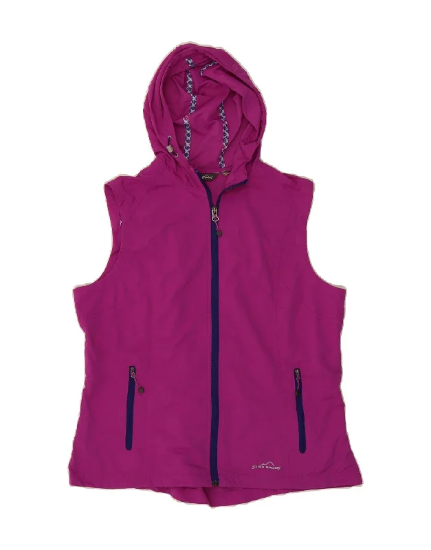 EDDIE BAUER Womens Hooded Tracksuit Top Jacket UK 14 Medium Pink Jersey Jacket Tulle Jacket Batik Jacket