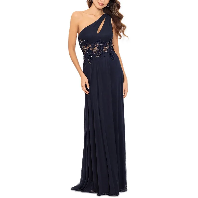 Womens Embellished Polyester Evening Dress