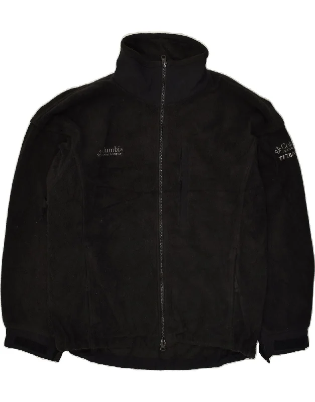 COLUMBIA Womens Fleece Jacket UK 16 Large Black Polyester Fleece Jacket Down Jacket Feather Jacket