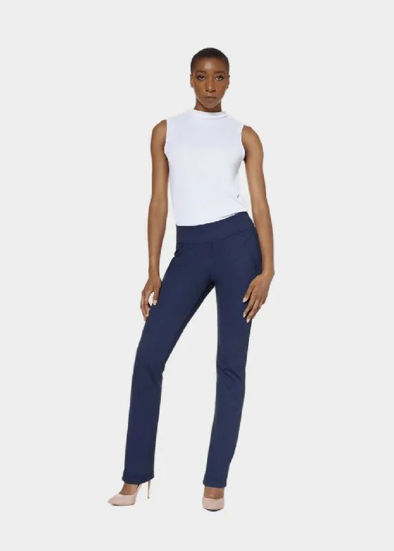 Tall Kimora Gray/Navy Blue Reversible Straight Pant Casual Sweatpants Style