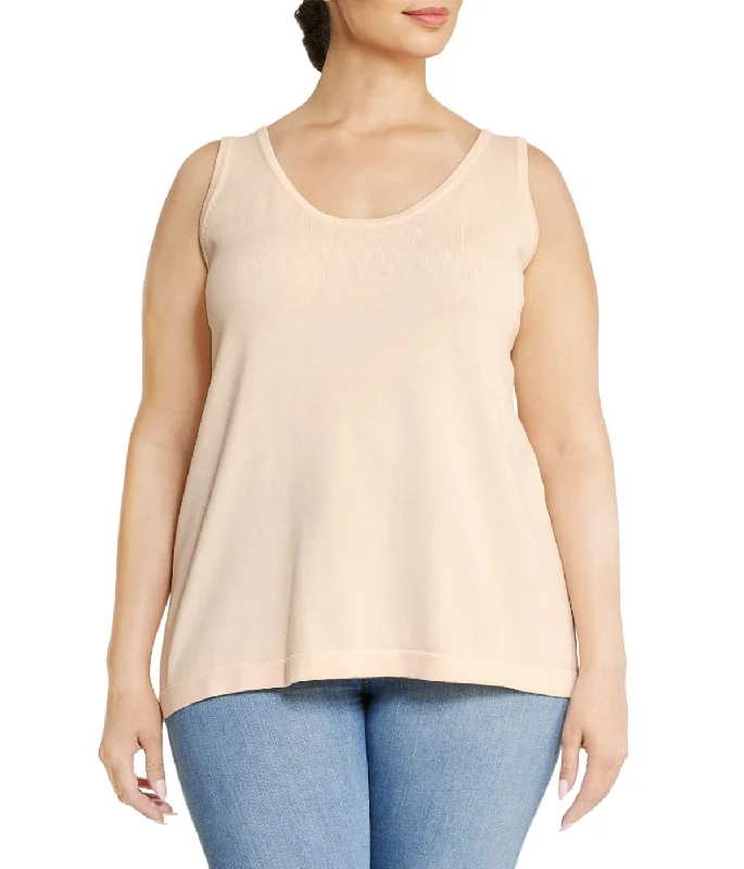 Plus Size Scoop Neck Tank Top low neck tank