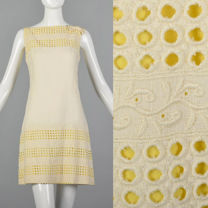 1960s Summer Day Dress with Decorative Eyelets