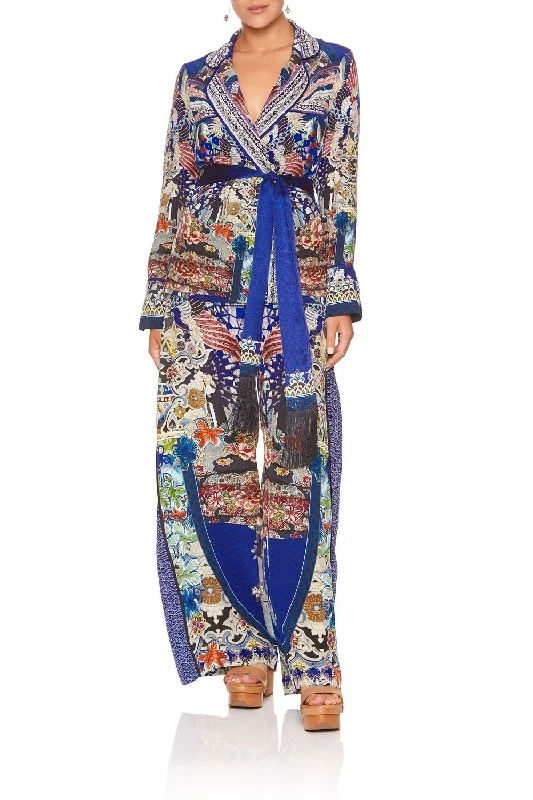 PAJAMA SUIT JACKET DARLING'S DESTINY Toggled Jacket Drawstring Jacket Belted Jacket