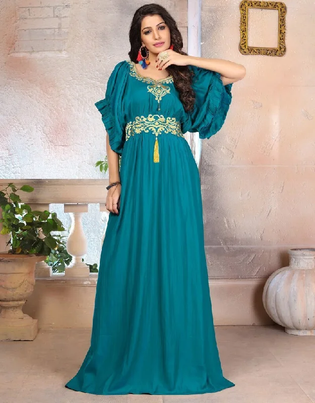 Woman Georgette Islamic Party Wear  Dress Tunics Fashionable chic