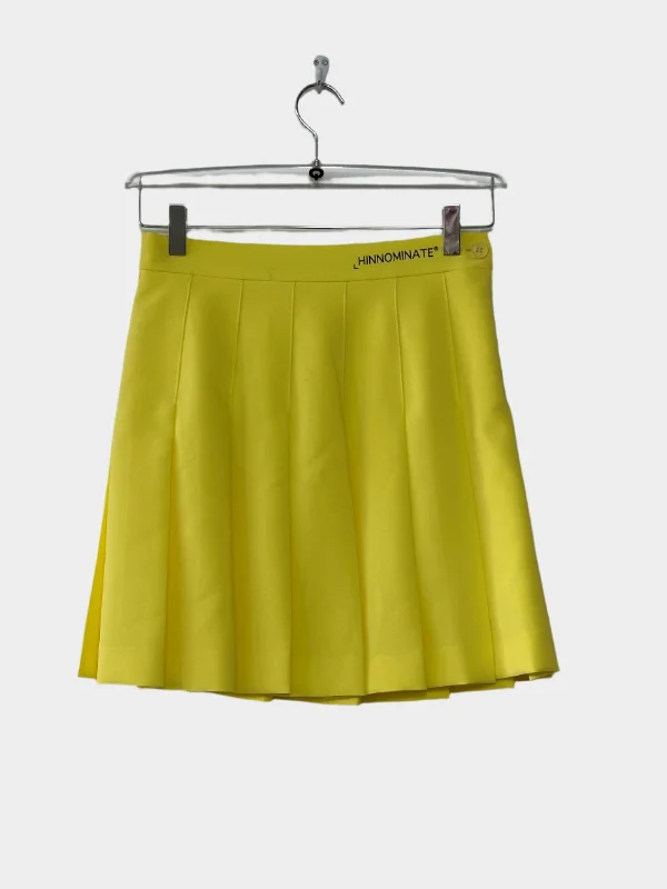 Yellow Skirt elastic waist skirt