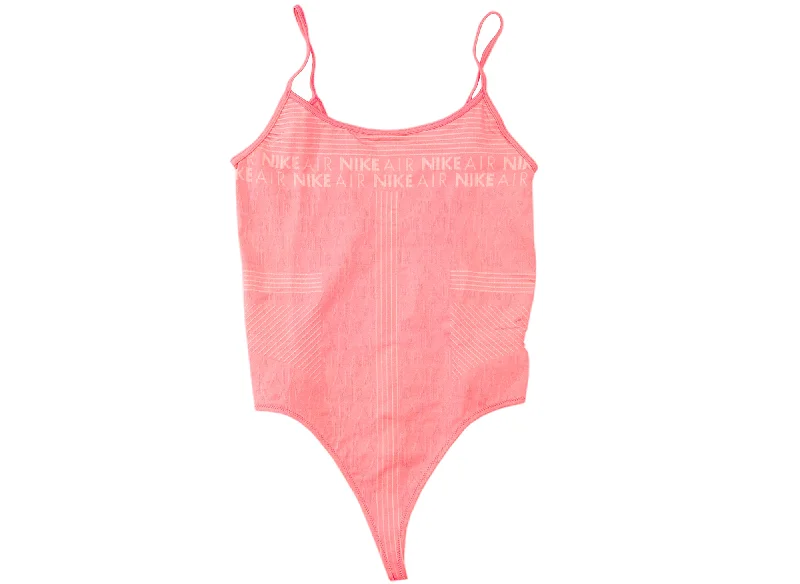 Nike Air Women's Bodysuit in Pink Stylish Mesh Bodysuit with Straps