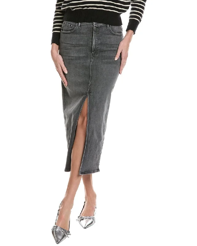 Mother The Reverse Pencil Pusher Skirt velvet skirt luxury