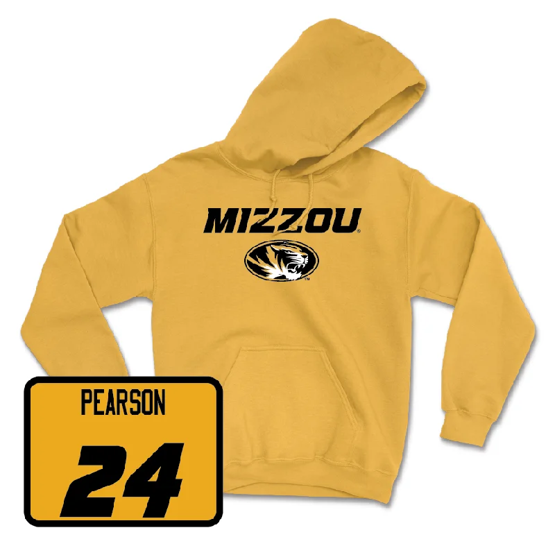 Gold Women's Volleyball Mizzou Hoodie  - Alayna Pearson Hoodie with Full-Zip Functional Layering