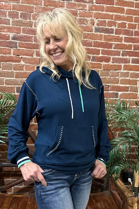Ocean Breeze Hoodie by PJ Salvage Hoodie with Rhinestones Sparkly Elegant