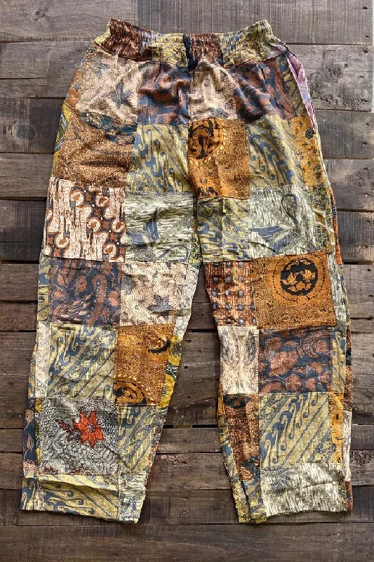Patchwork Patchwork Straight Pants Relaxed Linen Pants
