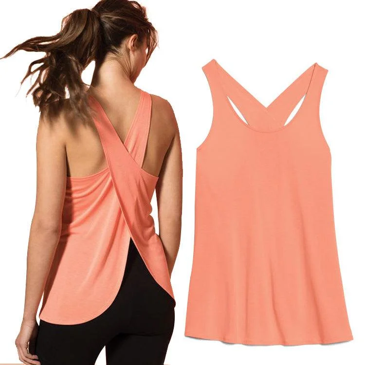 B-ACTIVE VERSATILE OPEN BACK TANK TOP floral tank top