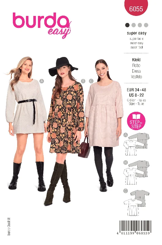 Burda X06055 Misses Dress Tunics Canvas sturdy